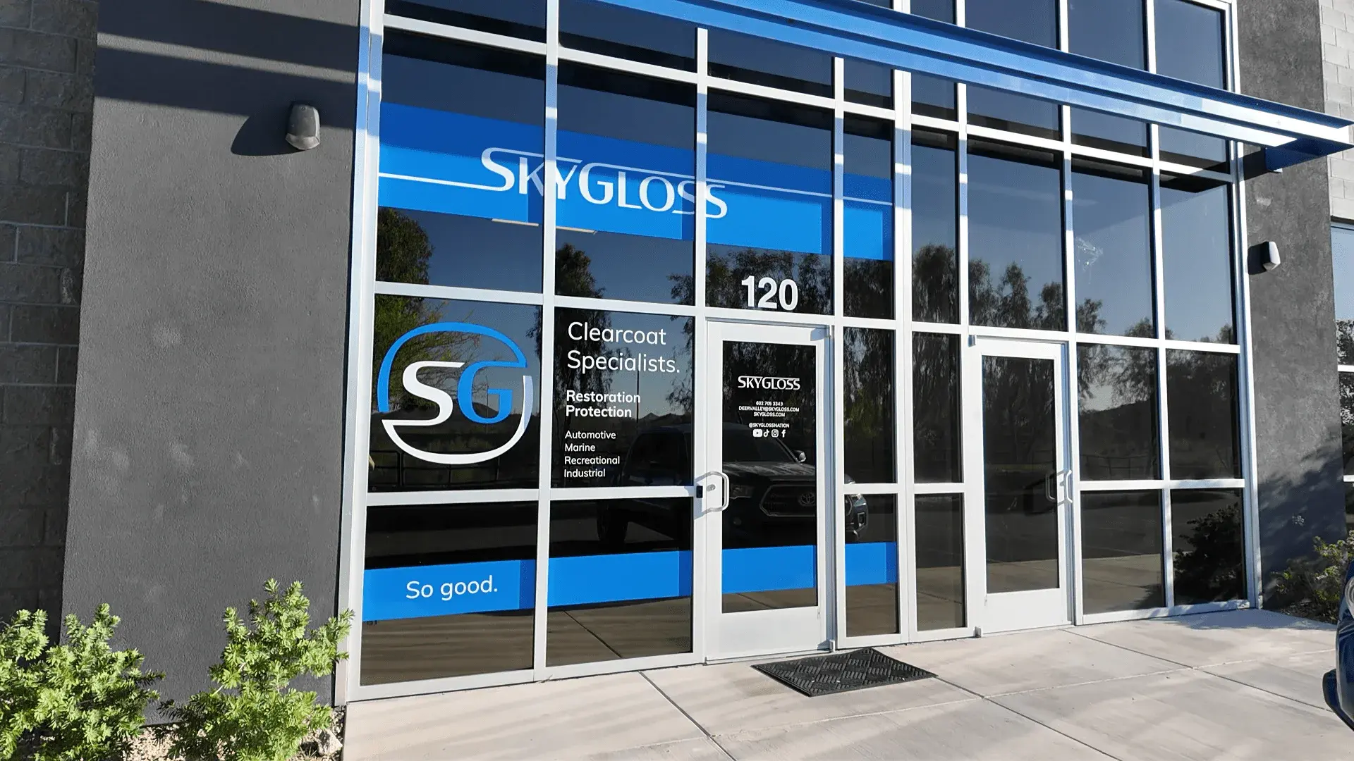 SkyGloss headquarters exterior in Ede, Netherlands